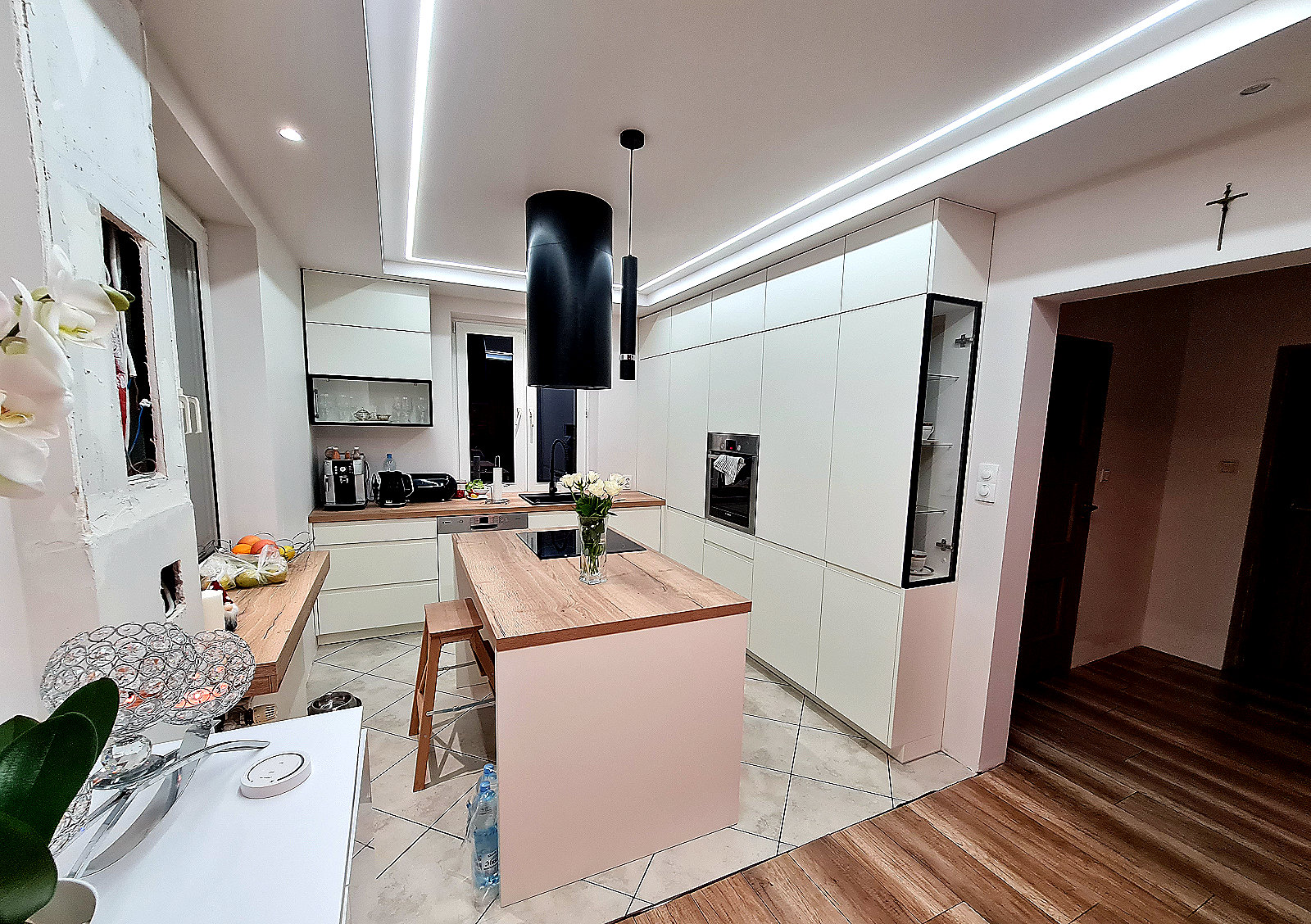 Kuchnia z drewnianym blatem na wymiar Lublin (realizacja 96)